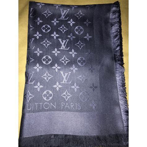 navy louis vuitton scarf|genuine louis vuitton scarf.